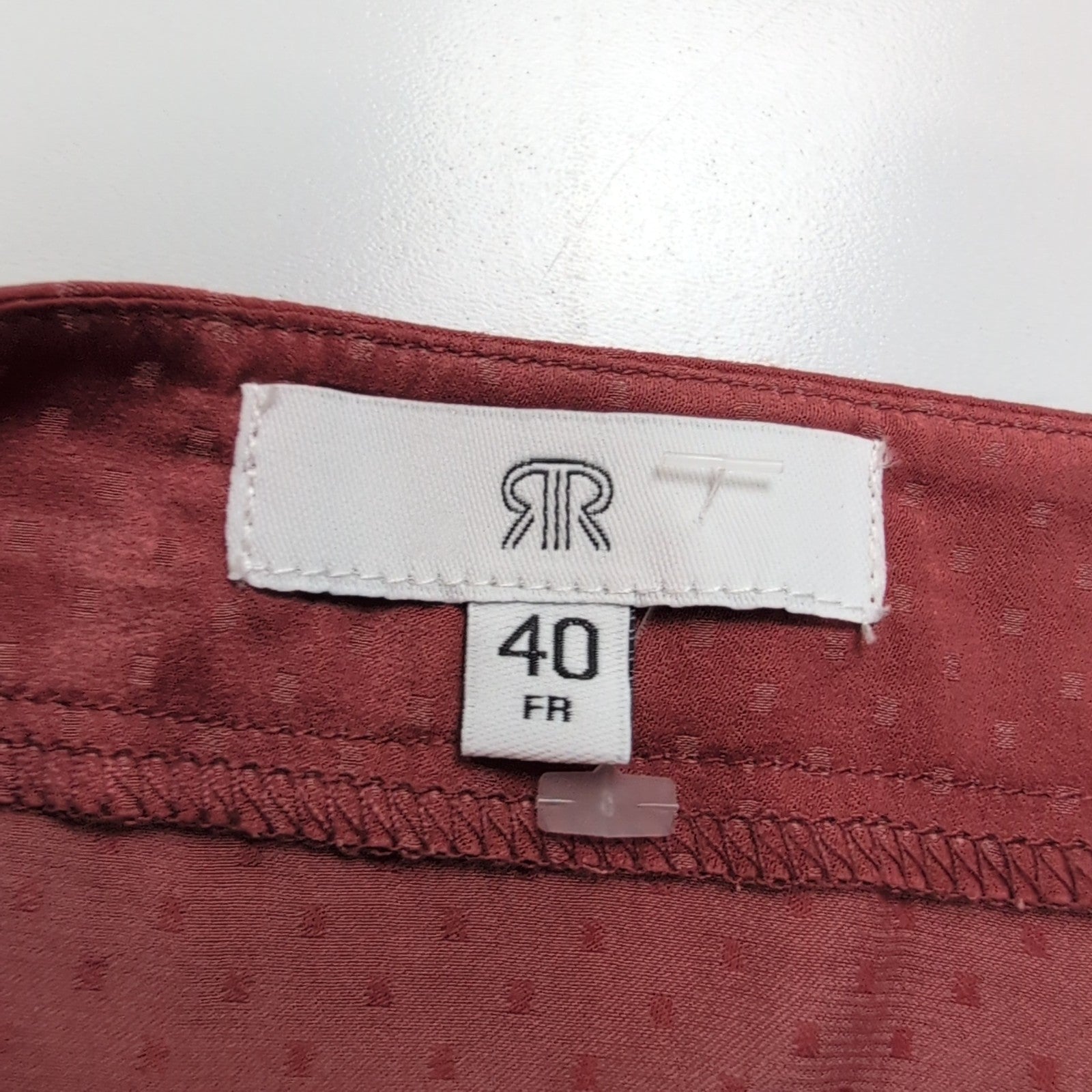 Jupe Femme T40 La Redoute Rouge Brique Fluide Volant Sans Étiquette