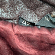 Vintage Stratojac Leather Bomber Jacket 42 Harrington Burgundy Veste Cuir |49c