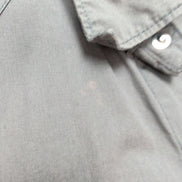 Chemise Levi's marron gris uni manches courtes western cowboy taille L 2 poches
