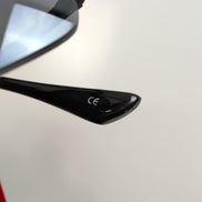 Lunettes de soleil Y2K Natur Optik Germany Métal Noir Brillant Branches fines