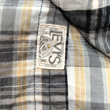 Chemise Levi's Vintage Carreaux Jaune / Noir Taille M manches longues