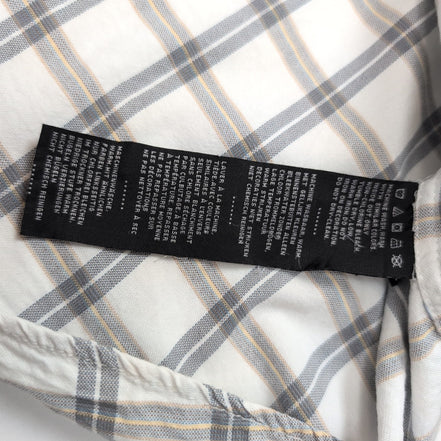 Chemise Harley Davidson L Carreaux Gris Blanc Tête de Mort manches courtes