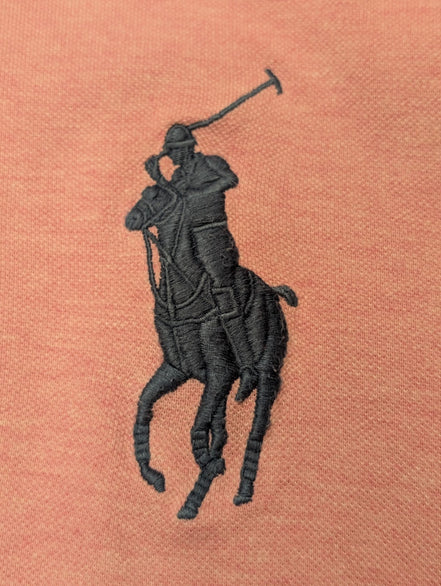 Polo manches courtes Polo Ralph Lauren Big Pony rose XXL Custom Slim Fit