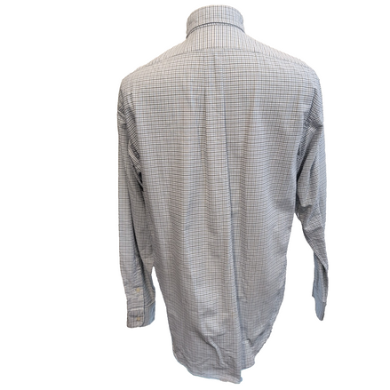 Chemise Ralph Lauren M Carreaux Bleu Blanc Oxford Button Down Shirt Vintage