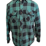 Outdoor Exchange Veste Surchemise Matelassée Carreaux Vert Noir M Vtg 🔥 |259S