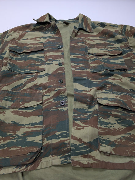 Veste militaire Vert Kaki Armée Grecque Camouflage Tiger Stripe Taille M