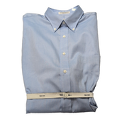 Chemise Cooper & Stewart XL Tall Neuve Étiquette Coton Stretch Bleu Unie