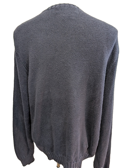 Pull POLO Ralph Lauren - Bleu Marine - Logo Rouge - Col rond Taille L/XL