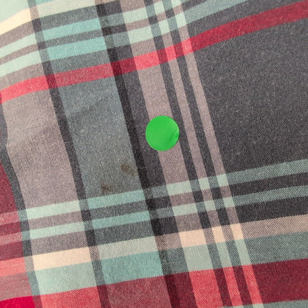 Chemise Nautica XXL Rouge Vert Carreaux 100% Coton Logo Manches Courtes