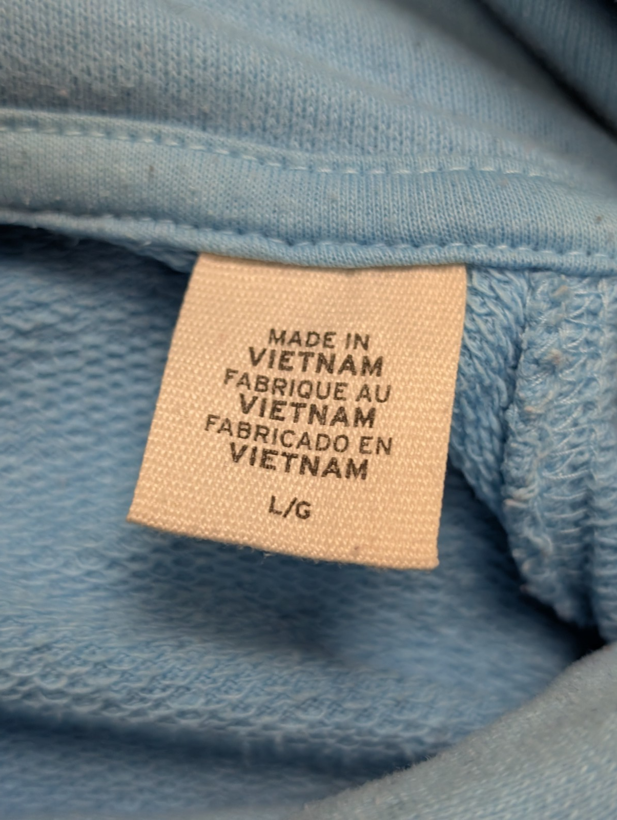 Sweat à capuche Levi's Bleu Ciel Logo Sérigraphié Taille L