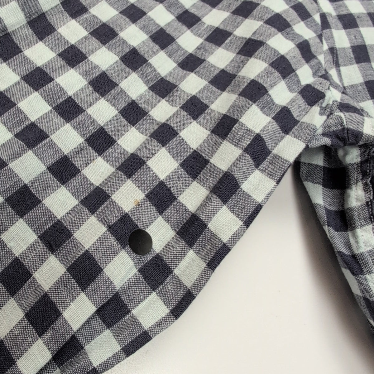 Chemise Brooks Brothers Milano Fit M Bleu Marine Carreaux 100% Lin