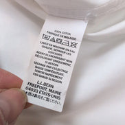 Chemise L.L. BEAN Homme XL/XXL Blanche Manches Longues Coton Supérieur