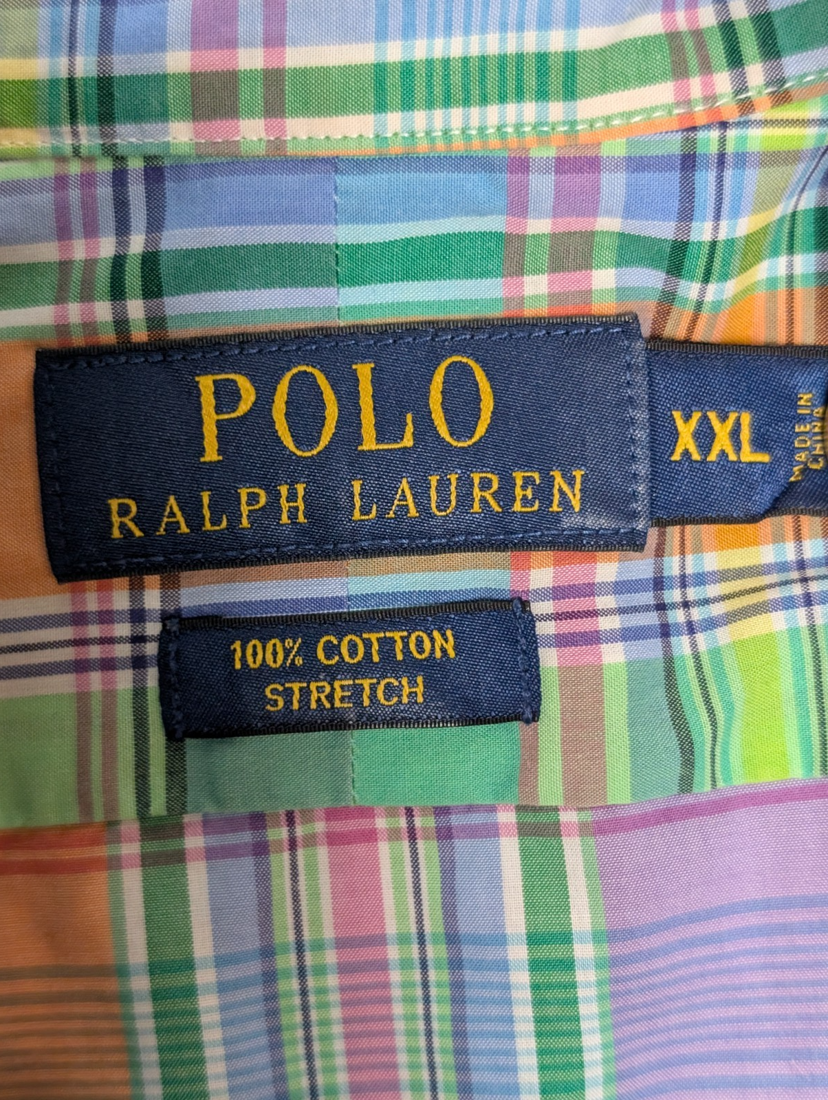 Chemise Polo Ralph Lauren à carreaux stretch multi couleur coton taille XXL