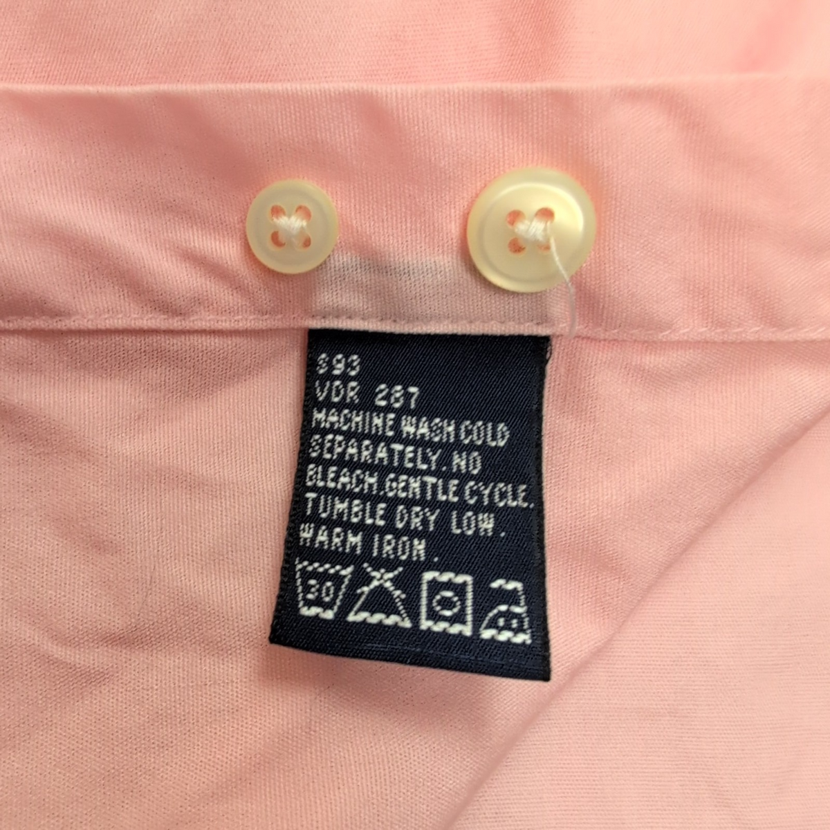 Chemise Nautica L Rose Pâle Half Sleeve 100% Coton Logo Brodé Poche