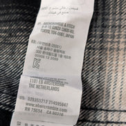 Chemise Flanelle HOLLISTER Homme L Noire Crème Carreaux Ajustée |284S
