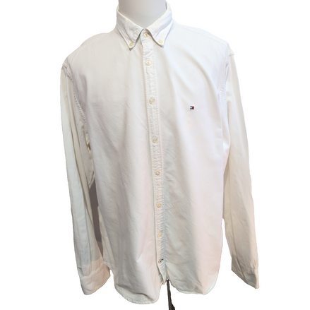 Chemise TOMMY HILFIGER Blanche Manches Longues - Taille XXL