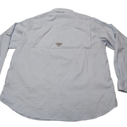 Chemise Columbia PFG bleu et blanche à carreaux taille L #286msch