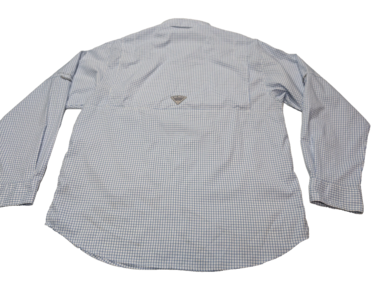 Chemise Columbia PFG bleu et blanche à carreaux taille L #286msch