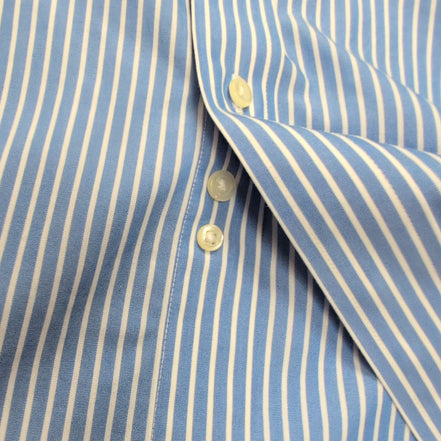 Chemise Brooks Brothers XL Regular Fit Bleu Rayures 100% Coton