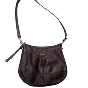 Sac Coach cuir bordeaux rouge vin bandoulière 36 cm très bon état