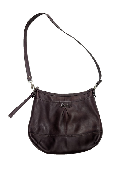Sac Coach cuir bordeaux rouge vin bandoulière 36 cm très bon état