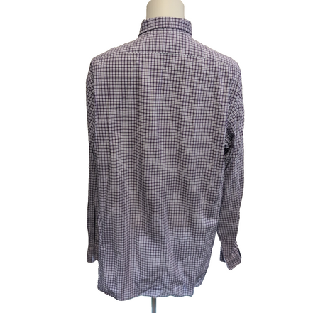 Chemise Polo Ralph Lauren XXL Violette Carreaux Stretch Col Classique Shirt
