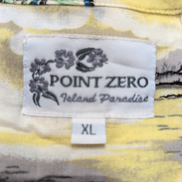 Chemise Hawaïenne Point Zero Taille XL Palmiers 100% Rayonne Hong Kong