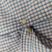 Chemise CHAPS bleue à carreaux manches courtes taille XL #6e