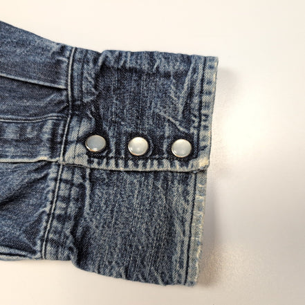 Chemise Carhartt 2XL Western Denim Épais Bleu Pression Vintage