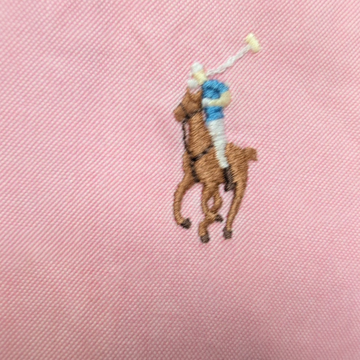 Chemise Ralph Lauren XL XXL Rose Pâle Classic Fit Coton Logo Marron