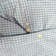 Chemise Chaps bleu clair à carreaux taille M #48e