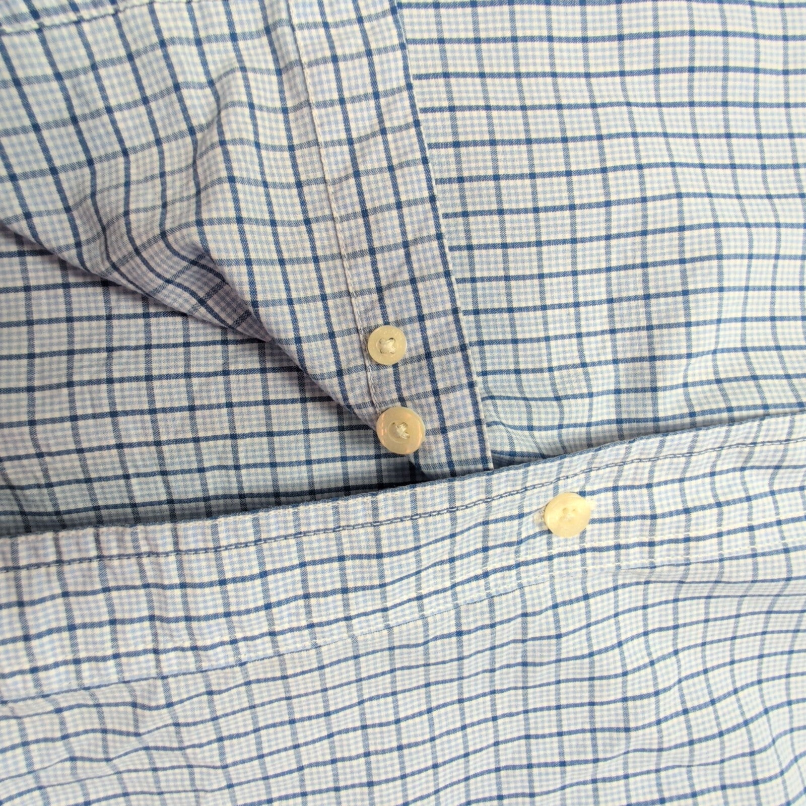Chemise Chaps bleu clair à carreaux taille M #48e