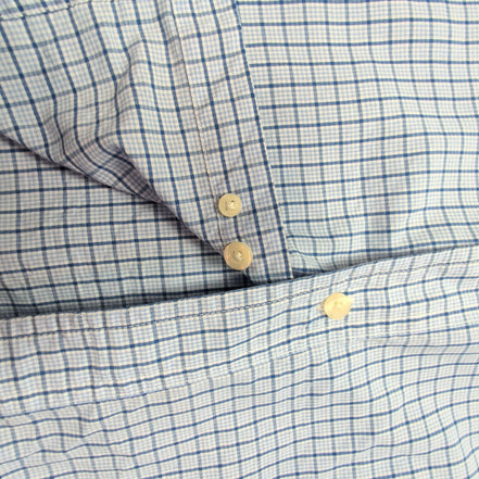 Chemise Chaps bleu clair à carreaux taille M #48e