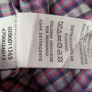 Chemise Chaps manches courtes violet à carreaux taille M #236msch