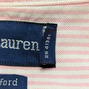 Chemise Polo Ralph Lauren Shirt XL XXL The Big Oxford Rose Rayée Logo Col Classi