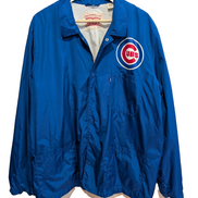 Veste Coach Jacket Levi's XXL Chicago Cubs Coupe-Vent Bleu Rare Vintage |207b