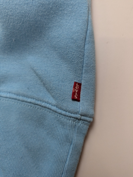 Sweat à capuche Levi's Bleu Ciel Logo Sérigraphié Taille L