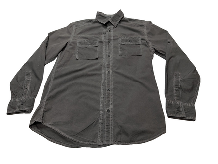 Chemise Calvin Klein gris foncé effet patiné taille S manches longues homme