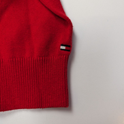 Pull TOMMY HILFIGER Bleu Marine Logo Géant Relief Taille M Coton Homme