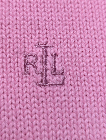 Pull femme LAUREN Ralph Lauren Jeans Co rose col roulotté coton taille M