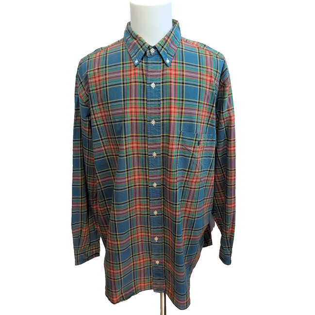 Chemise Ralph Lauren 2XB 3XL Carreaux Multicolore Poche Inde manches longues