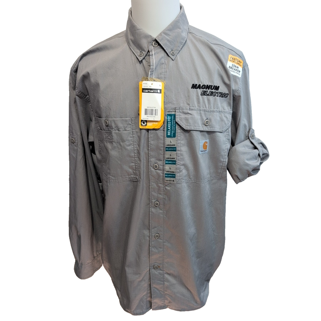 Chemise Carhartt Force L neuve gris technique manches longues outdoor