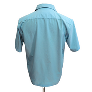 Chemise Hawaïenne Patagonia S Bleu Clair Poisson Trident Brodé Polyester