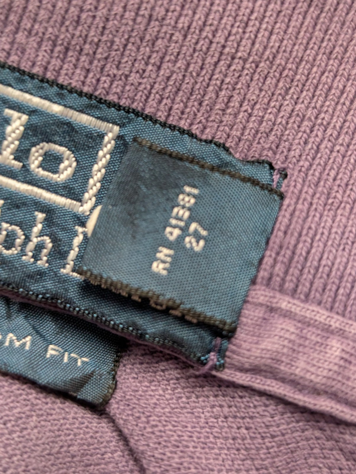 Polo manches courtes Polo Ralph Lauren XL violet logo orange Custom Fit