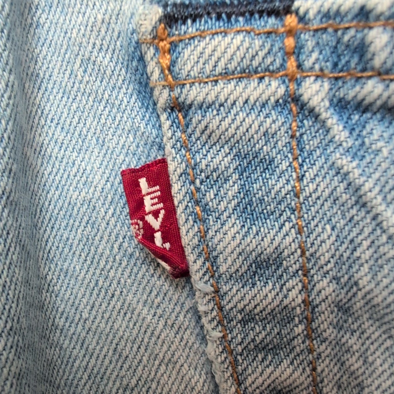 Levi’s 501 Jean Homme W33 L34 Bleu Clair Vintage Pantalon Bouton