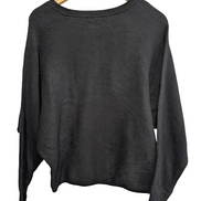 Pull Calvin Klein Jeans femme XS S noir paillettes manches chauve-souris