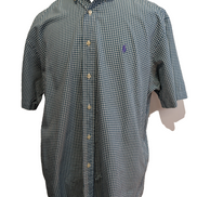 Ralph Lauren Chemise Classic Fit L Carreaux Vert Bleu Logo Violet