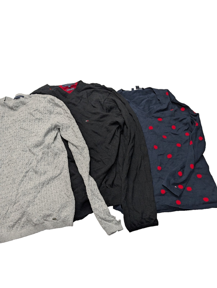 LOT 10 PULLS TOMMY HILFIGER - HOMME & FEMME - À RÉPARER / UPCYCLING