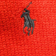 Pull POLO RALPH LAUREN Homme XL Rouge Col Rond Maille Chaude Logo Marine