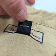 Chemise Hawaïenne Tommy Bahama S 100% Soie Jaune Pâle Palmier manches courtes